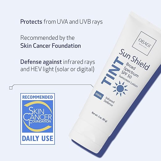 Obagi Sun Shield Tinted Sunscreen – Broad Spectrum SPF 50 Protection from the Sun
