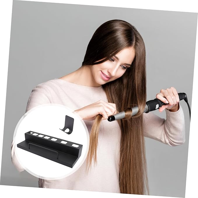 NOLITOY Sturdy Curling Iron Holder Punch Hair Curler Wall Rack for Home Salon Bathroom Space-Saving Design Strong Load Capacity Easy Installation