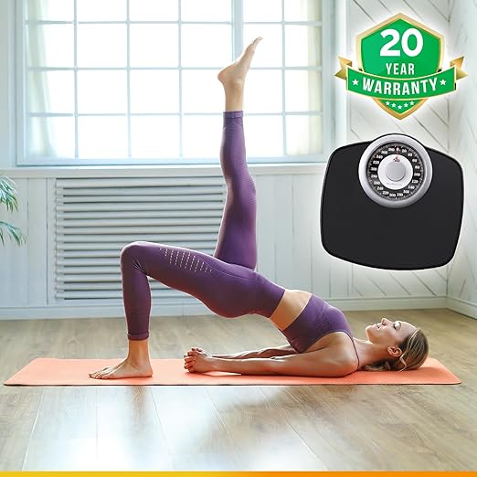 Zeno A25 Scales for Body Weight - Up to 400 LB - New - 5.3 Dial on 12.4 x 10.2 Platform - Anti-Skid Rubber Surface - Bathroom Scale Analog - Durable with 20-Year Assurance