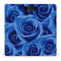 Blue Rose Bathroom Scale Rounded Smart Scale for Body Weight Automatic Power On/Off Weight Scales Accurate Bathroom Digital Scales for Pet Home Bedroom Kitchen
