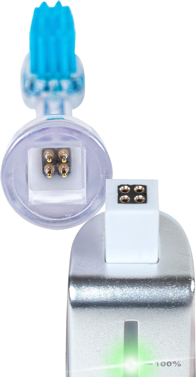 Emmi-dent Platinum 4-Pin Regular Bristle-Head Attachments - Electric Toothbrush Replacement Heads. Cleans with Ultrasound Waves. (Regular 4 Pack)