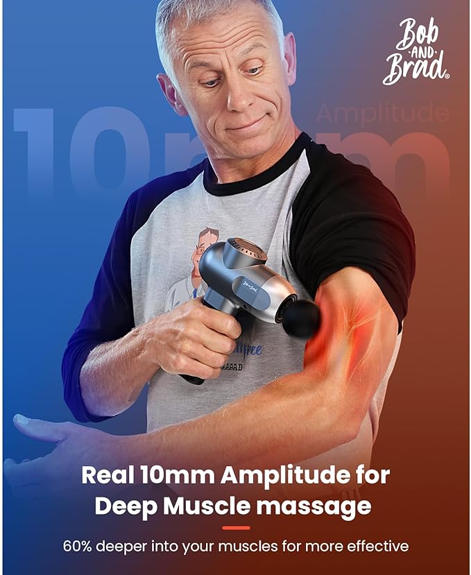 BOB AND BRAD C2 Pro Massage Gun with Heat and Cold Therapy FSA Eligible &amp HSA Approved PT-Developed Deep Tissue Back Massager for Athletes Men &amp Women — Birthday &amp Holiday Gifts