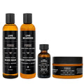 Live Bearded Complete Beard Grooming Kit Made in the USA with All-Natural Ingredients - Beard Wash Conditioner Beard Butter &amp Beard Oil Kit - Forge Scent Hinoki Cypress Clove &amp Amber