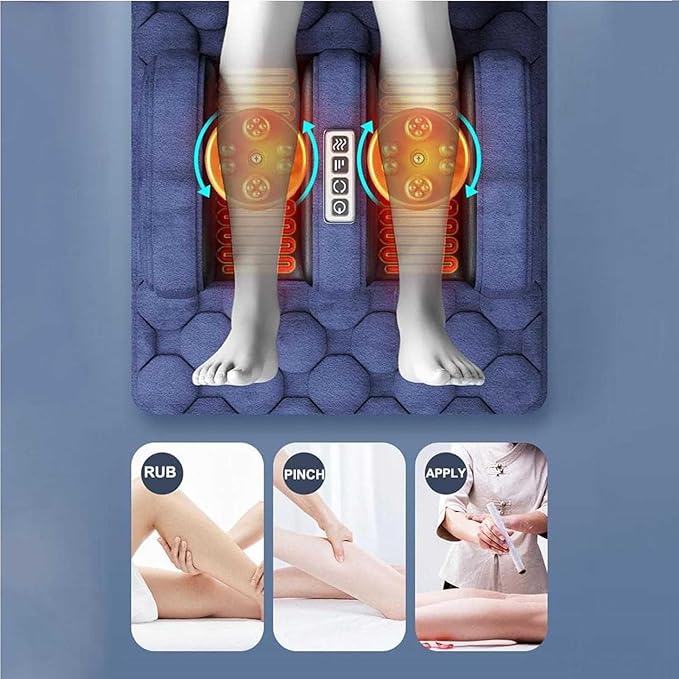 Massage Mat Full Body Back Massagers with Heat10 Vibrating Massagers for Back Lumbar Leg Massage Mat9 Modeue and SorenessMuscle