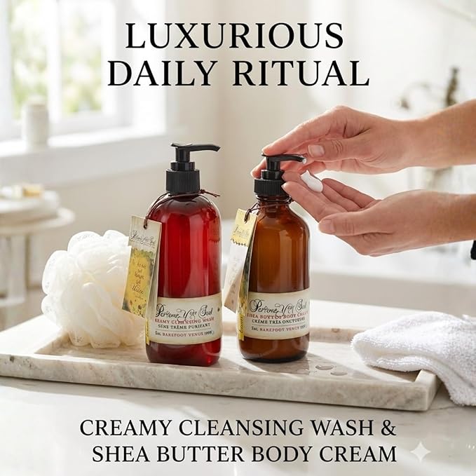 Barefoot Venus Creamy Cleansing Wash and Body Cream Bundle (Lemon Freckl)