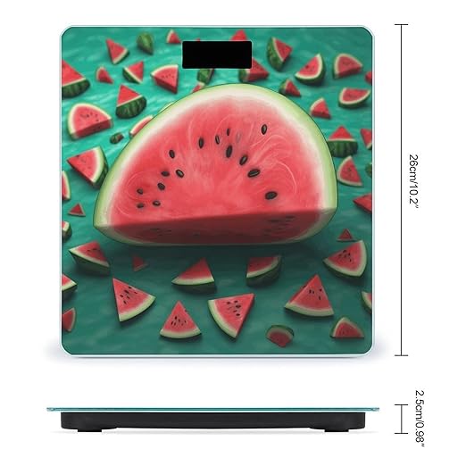 Dream Watermelon Weight Scale Digital Electronic Scales Bathroom Scale Larg LCD Backlight Display High Precision MeasurementsTempered Glass