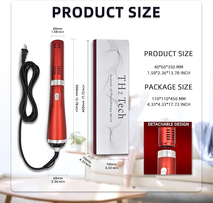 Terahertz (THZ) Wand Blower Health Therapy Board Electric Heating Massage Wand for Body and Water Enhancement