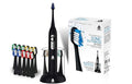 Pursonic S430 Power Rechargeable Sonic Toothbrush: 40000 Strokes Per Minute 12 Brush Head Replacements &amp Toothbrush Set Included - Black