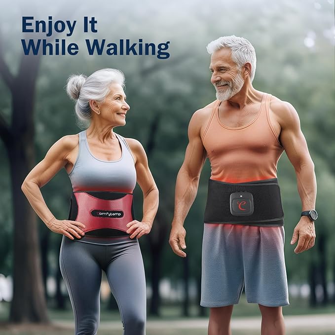 Comfytemp Cordless Red Light Therapy Belt for Body Portable Rechargeable Near Infrared Light Therapy Wrap Father's Day Gifts 19W Wireless Large Light Band for Waist Lumbar Lower Back