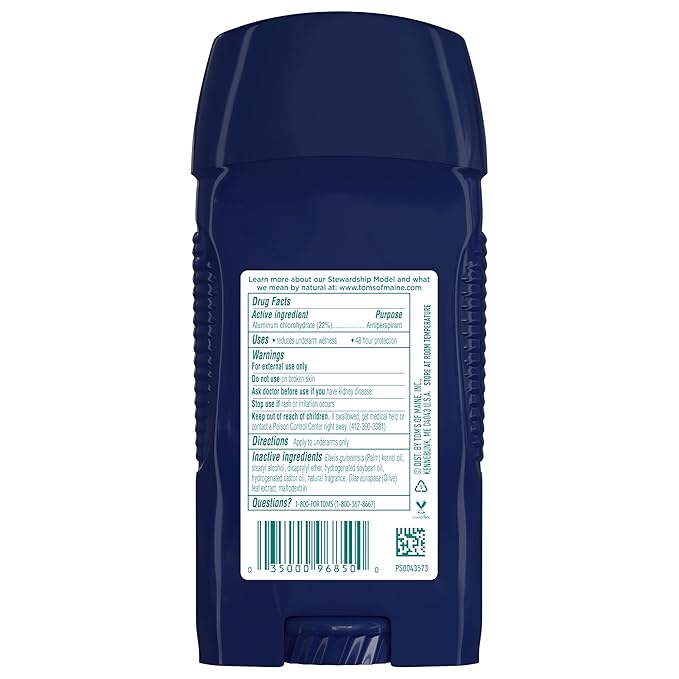 Tom's of Maine Antiperspirant Deodorant for Men Mountain Spring 2.8 oz. 3-Pack