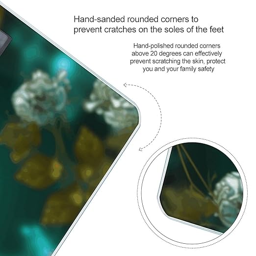 Light Blue Butterfly Weight Scale Large Bathroom Scales Digital Weight with Bright LED Display Non Slip Automatic Weighing Scale Fashion Weighing Machine for Body