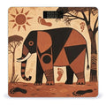 Elephant March Print Scale for Body Weight Sturdy Tempered Glass Weighing Scales with LCD Display Accurate Digital Bathroom Scale Convenient Body Fat Smart Scales Easy Read