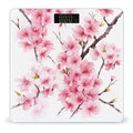 Cherry Blossom Bathroom Scale Rounded Smart Scale for Body Weight Automatic Power On/Off Weight Scales Accurate Bathroom Digital Scales for Pet Home Bedroom Kitchen