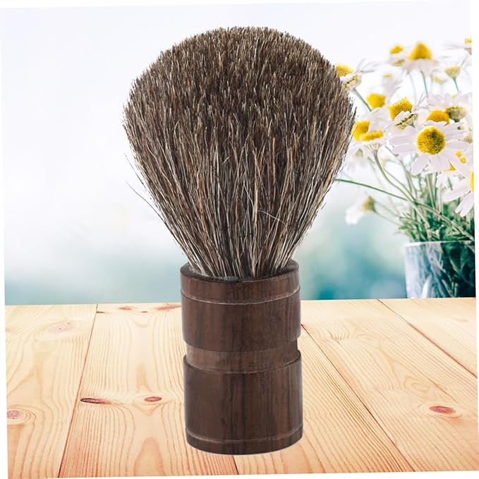 3pcs Natural Wooden Handle Bristles Mustache Beards Brush Fine Bristles Hairbrush for Men Shave Brushes for Men Wet Shaving