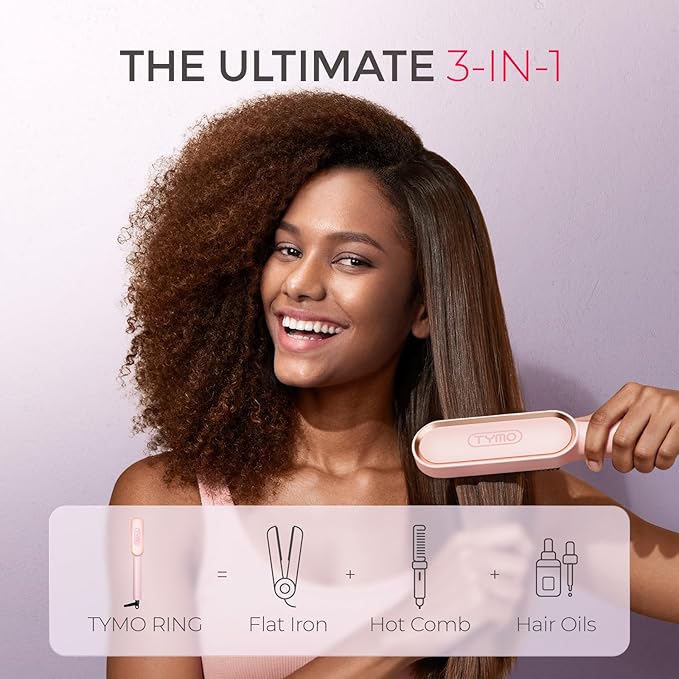 TYMO Ring Hair Straightener Brush + TYMO 2.0 Flat Iron Hair Straightener