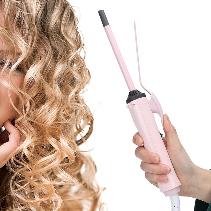 Hair Styling Tool 360° Rotation Anti Scald Design Fine Root Curling Iron 9mm Nourishes Hair for Salon Styling U.S. regulations