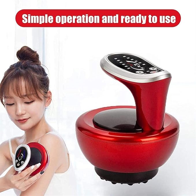LIPPSY Electric Scraping Massager Rechargeable 6-Speed Adjustable Temperature Thermal Pressure Magnetic Wave Massager Slimming Meridian Dredging