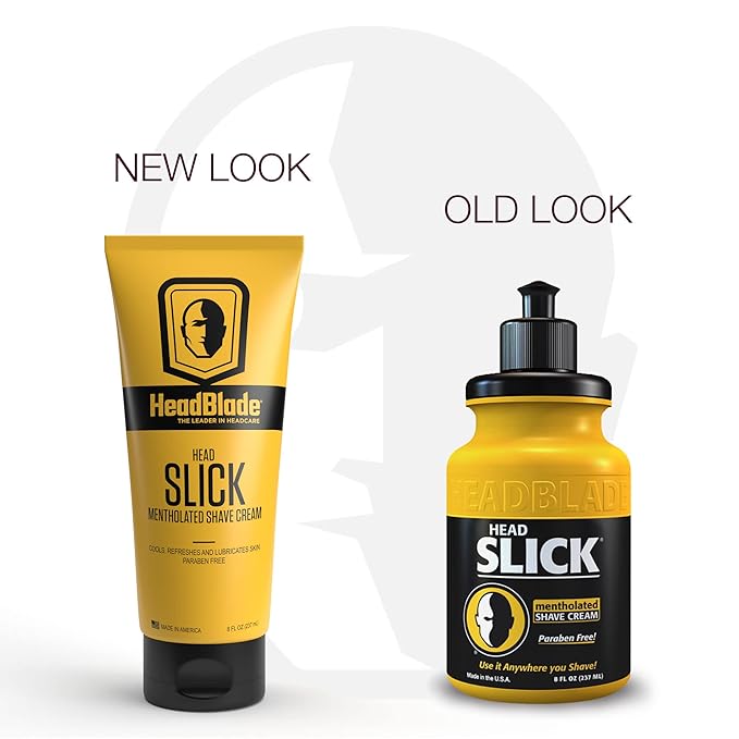 Moto Men's Head Shaving Starter Kit with HeadSlick Shaving Cream Shaving Razor Blade Refills (8 ounce HeadSlick)