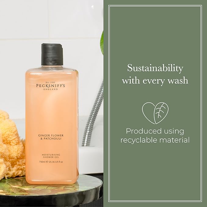 Pecksniff's Classic 750ml Shower Gel Ginger Flower &amp Patchouli