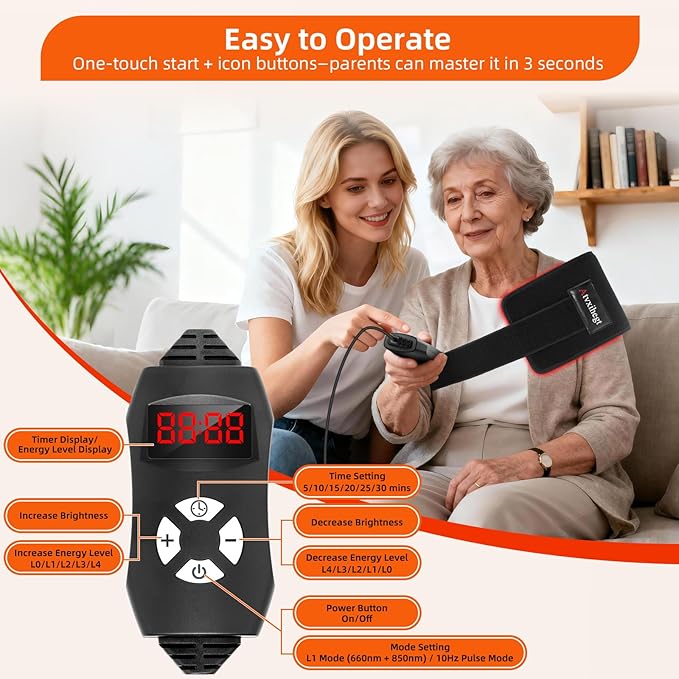 Red Light Therapy for Body 660nm 850nm 12.6 LED Wearable Infrared Redlight Therapy Belt Wrap Pad for Belly Back Waist Shoulder Knee Muscle
