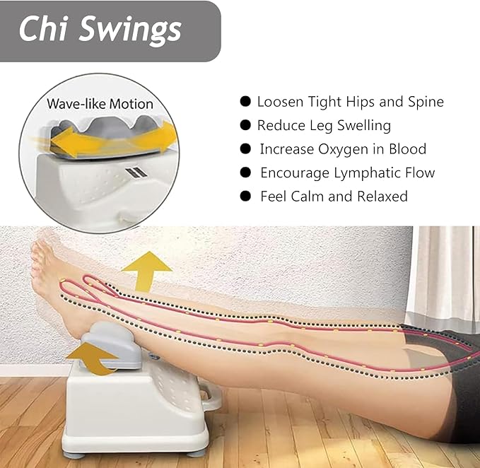 Swing Foot Massager 10 Gear Speed AdjustablePortable Electric Aerobic Exerciser Relax Foot Pain ReliefFitness Blood Chi Machine with Controller