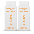 Native Body Wash with Naturally Derived Ingredients - Pumpkin Spice Latte - For Women &amp Men Sulfate Paraben &amp Dye Free Leaving Skin Soft and Hydrating | Fall Seasonal Scent Bundle 18 oz -