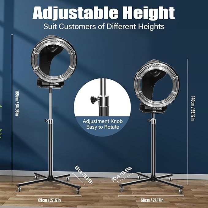 3 in 1 Hair Dryer Professional Orbiting Infrared Free-Stand Hair Dryer Color Processor Salon Drying Perming Machine (850w)