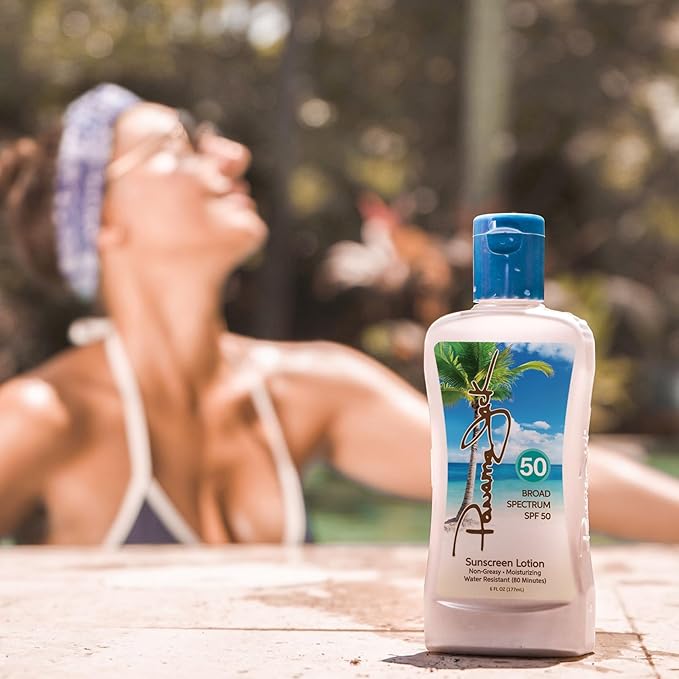 Panama Jack Sunscreen Lotion - SPF 50 Broad Spectrum UVA/UVB Suntan Protection PABA Paraben Gluten &amp Cruelty Free Water Resistant 6 FL OZ (Pack of 6)