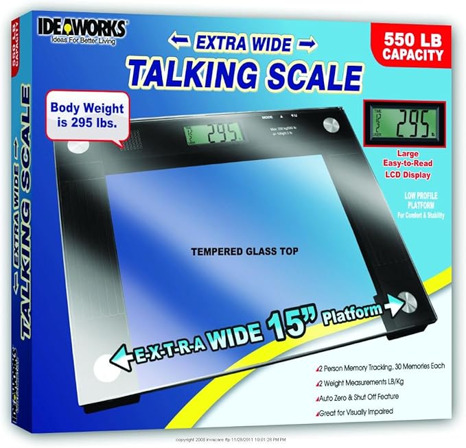 Jobar Extra Wide Talking Scale Glass 15X12 (1 Each)