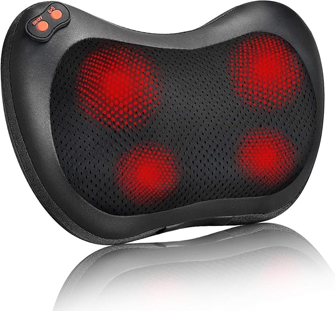 Back Massager Shiatsu Neck Massager with Heat Electric Back Massager for Shoulder Back Leg Deep Tissue Kneading Massage to Relief Muscles Massage Pillow for Mom/Dad/Women/Men