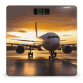Airplane in The Evening Light Weight Scale Digital Electronic Scales Bathroom Scale Larg LCD Backlight Display High Precisio MeasurementsTempered Glass