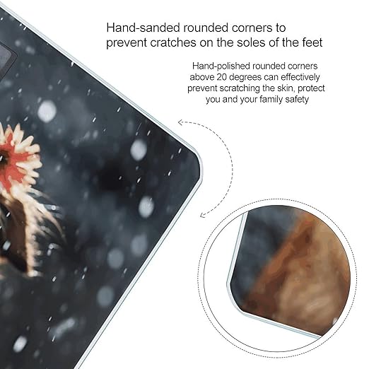 Happy Dog in Rain Scale for Body Weight Smart Scales Digital Bathroom Scale High Precision Weighing Scales with Large Display Weighing Machine for People