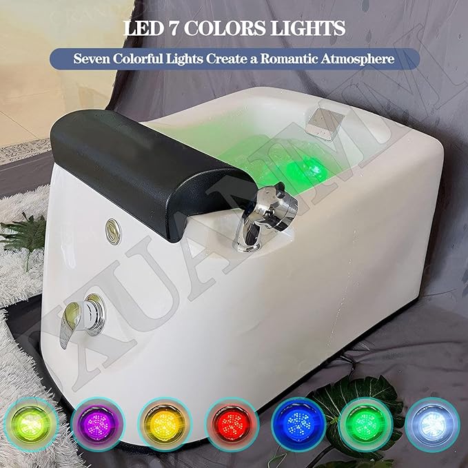 Foot hydromassage Foot Bath Acrylic Footbath Spa Bath Pedicure Pedicure Bowl with Heat and Massage Colorful Lamp and 60PCS Foot Bath Bags for Home Spa Treatment G