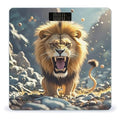 Angry Roaring Lion Bathroom Scale for Body Weight Bathroom Weighing Scales with Back Lit LED Display Sturdy Tempered Glass Body Weight Bathroom Scale 400lb Weighing