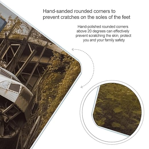 Abandoned Plane Digital Bathroom Scale for Body Weight Weighing Scale with Backlit LCD Display High Precision Measurements &amp Measures Weight Up to 180kg