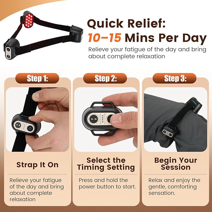 Red Light Therapy Device FLY-31-650nm Red Light &amp 850nm Infrared Light Relieves The Pain for Wrists Ankles Knees and Other Joints - Portable Body Care Tool