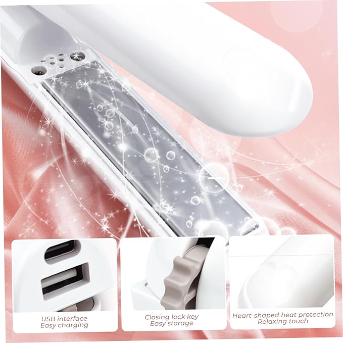 Cordless Hair Straighteners Hair Straightener Curler Portable Straighteners with 3 Adjustable Temperature Fast Heating Cordless Curling Iron for Home Salon Style 1