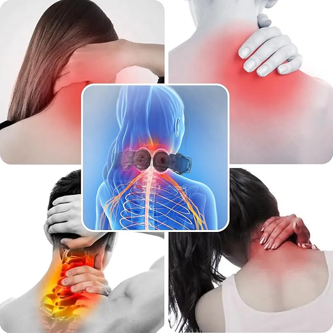Neck Massager with Heat for Neck Pain Relief and Tension Electric Intelligent Massager with 3 Massage Pads Elderly-Friendly Design Gift Packaging