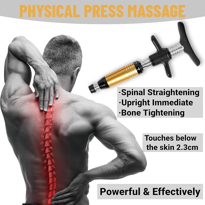 6 Levels Chiropractic Adjusting Tool 50-300N Adjustments Manual Spine Chiropractic Correction Tool Chiropractor Tool Relief Neck Back Pain for Face and Spine Relax (4 Massage Head)