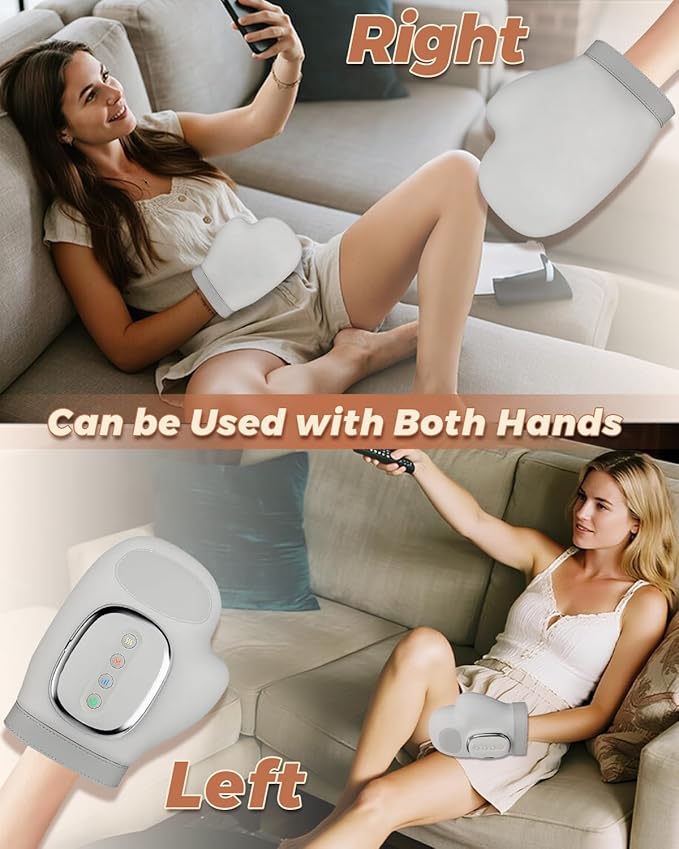 Joyzan Hand Massager with Heat Compression Relief Cordless Finger Massager Professional Wrist Glove 3 Massage 3 Temperatures 5 Compression Models Soothe Fatigue Carpal Tunnel Gift Women Men Mom Dad