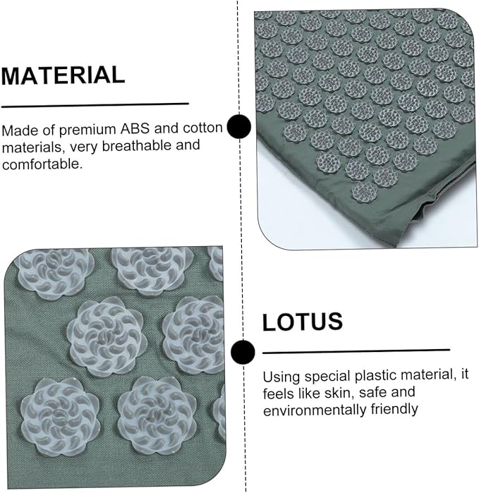 Acupressure Massage Mat and Pillow Set 2pcs Non-Slip Relief Mat with Bag for Full Body Muscle Relaxation and Yoga Exercise at Home