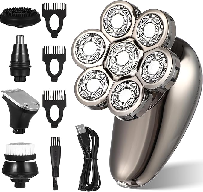 Beaupretty Beard Kit for Men Electric Shaver Razor Face and Head Trimmer Hair Removal Machine Nose Hair Trimmer Portable Rustproof Stainless Steel