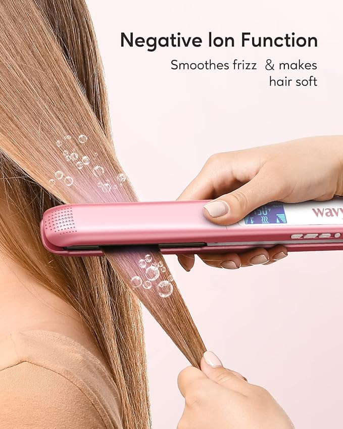 Wavytalk 1 Inch Negative Ion Hair Straightener and Pencil Flat Iron