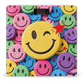 Yellow Star Happy Face Scale for Body Weight Sturdy Tempered Glass Weighing Scales with LCD Display Accurate Digital Bathroom Scale Convenient Body Fat Smart Scales Easy Read