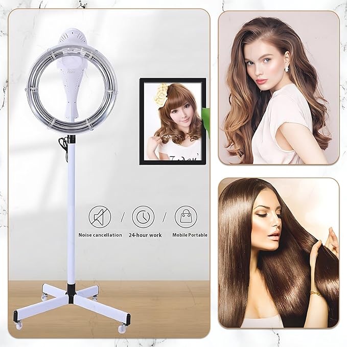 360° Infrared Hair Dryer 950W Professional Stand Hair Color Processor for Fast Drying Perming &amp Styling - Ideal for Salons &amp Home Use
