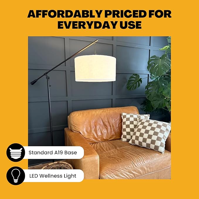 Norb Everyday Sun Soft Full Spectrum Wellness Light Bulb 2-Pack – Natural Daylight LED Sunlight-Mimicking Technology for Energy &amp Mood 9W 4000K A19 Supports Sleep/Wake Cycles
