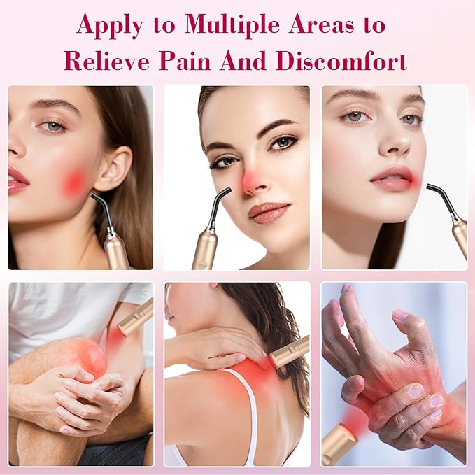 Handheld Red Light Therapy for Skin Appearance for Muscle Relaxation Joint Comfort and Wellness for Knee Portable 660nm 810nm 850nm 940nm Infrared Light with Dual Modes and Detachable Tip