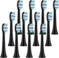 4/8/12/20 PcsCompatible for Philips Sonicare Electric Toothbrush Replacement Brush Heads Toothbrushes Head for 1100/2100/4100(Black-12 Pcs)