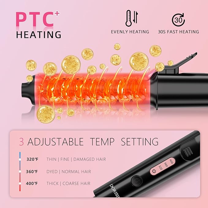DORISILK Small Barrel Curling Iron for Short and Medium Hair1 Inch Mini Curling Iron Travel SizeDual Voltage Curling Iron for European and International VoltageEeramic Curling Wand