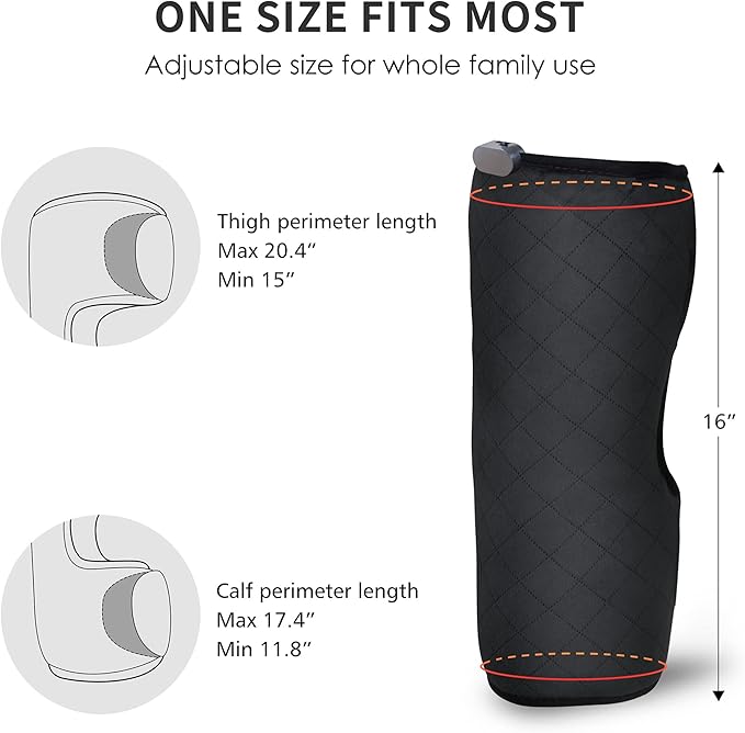 COMFIER Plug-in Heated Knee Massager with Vibration &amp Heat Wrap-Around Knee Heating Pad Pair Knee Warmers for Men Women Seniors FSA Eligible HSAMothers Day Gifts for Mom Dad